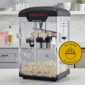 West Bend - 4 QT Black Theater Crazy Popcorn Machine - PCWBTCBK13