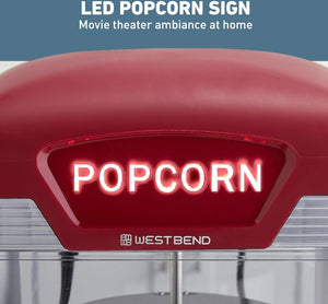 West Bend - 4 QT Red Theater Crazy Popcorn Machine - PCWBTCRD13