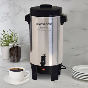 West Bend - 42-Cup Aluminum Coffee Maker with Temp Control - CU0042PA23