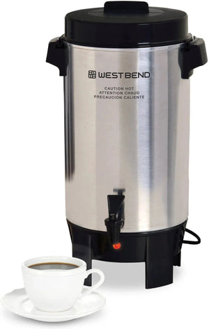 West Bend - 42-Cup Aluminum Coffee Maker with Temp Control - CU0042PA23