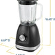 West Bend - 48 Oz Glass Jar Black Multi-Function Blender with Travel Cup - BLWB48BK13