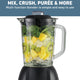 West Bend - 48 Oz Glass Jar Black Multi-Function Blender with Travel Cup - BLWB48BK13