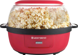 West Bend - 6 QT Red Stir-Crazy Oil Popcorn Popper Machine - PCWBSCRD13