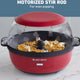 West Bend - 6 QT Red Stir-Crazy Oil Popcorn Popper Machine - PCWBSCRD13