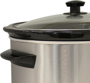 West Bend - 6 QT Stainless Steeel Large Manual Slow Cooker - 87156