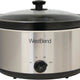 West Bend - 6 QT Stainless Steeel Large Manual Slow Cooker - 87156