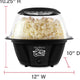 West Bend - 850W, 6 QT Black Stir Crazy Stirring Oil Popcorn Machine - 82707B