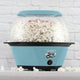 West Bend - 850W, 6 QT Blue West Bend Stir Crazy Oil Popcorn Machine with Serving Bowl - PC8270BL13