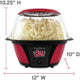 West Bend - 850W, 6 QT Red Stir Crazy Stirring Oil Popcorn Machine - 82707