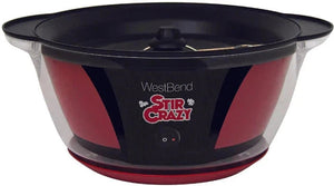 West Bend - 850W, 6 QT Red Stir Crazy Stirring Oil Popcorn Machine - 82707