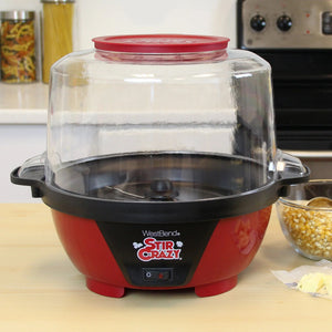 West Bend - 850W, 6 QT Red West Bend Stir Crazy Oil Popcorn Machine with Serving Bowl - 82505