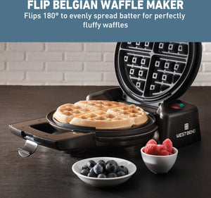 West Bend - Black Flip Belgian Style Waffle Maker - WAWBFLBK13