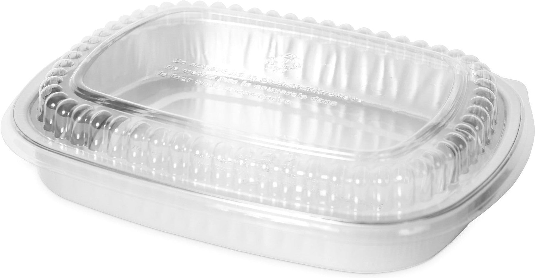 Western Plastics - 64Oz Foil Container with PET Lid Combo, 50 /cs - 2064S