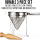 Weston - Stainless Steel Cone Strainer & Pestle Set - 83-3030-W