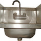 Winholt - 11" x 10" Stainless Steel Hand Sink with Knee Valve and Both Side Splashes - WHWS1110-KV-2SS