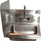 Winholt - 11" x 10" Stainless Steel Hand Sink with Knee Valve and Left Side Splashes - WHWS1110-KV-LS