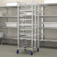 Winholt - 12-18" Pan End Loading Heavy Duty Pan Rack with Plate Casters, Reinforced Brace - AL-1812BP-XB (Special Order 4-6 Weeks)