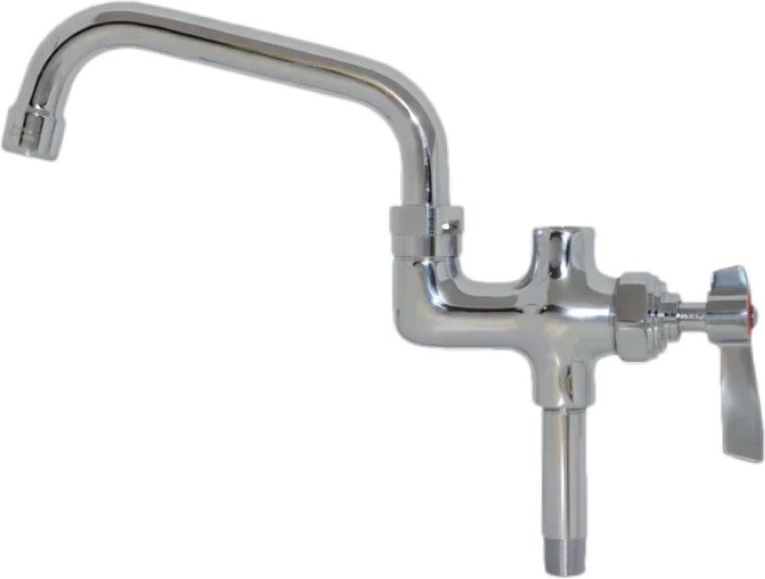 Winholt - 12" Stainless Steel Splash-Mounted Swing Faucet - WS-SFSM-12SU