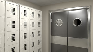 Winholt - 12" x 12" Single Column Five Door Slanted Top Locker - WL-55-ST (Special Order 4-6 Weeks)