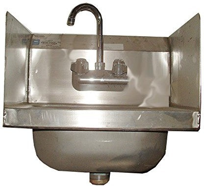 Winholt - 14" x 10" Stainless Steel Hand Sink with Gooseneck Faucet - WS-HS-1410-5-2SS-FS (Special Order 4-6 Weeks)