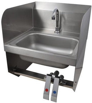 Winholt - 14" x 10" x 17" Stainless Steel Hand Sink with Knee Valve - WS-HS-1410-5-KV