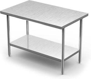 Winholt - 18" x 24" Stainless Steel Work Table With Undershef, and Mobile Unit with Casters - DTS-1824-MLC