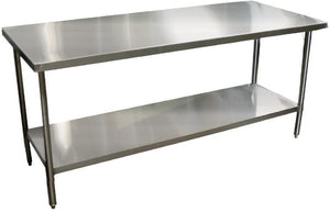 Winholt - 18" x 30" Stainless Steel Work Table With Undershef, and Mobile Unit with Casters - DTS-1830H36-MLC