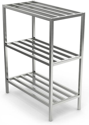 Winholt - 20" Mobile 3 Shelves Aluminum Tubular Shelving - ALMCS-60-320