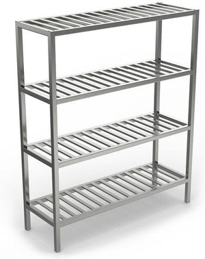 Winholt - 24" Mobile 2 Shelves With Locking Casters Aluminum Tubular Shelving - ALMCS-60-224LC (Special Order 4-6 Weeks)