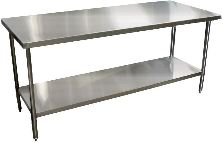 Winholt - 24" x 24" x 30" 14 Gauge Stainless Steel Work Table With Undershef - DTS2424H30-14