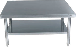 Winholt - 24" x 30", 14 Gauge Top with 16 Gauge Under-Shelf Stainless Steel Equipment Stand with Marine Edge - ES-MX2430-14 (Special Order 4-6 Weeks)