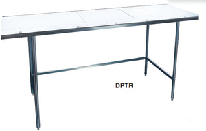 Winholt - 24" x 36" Mobile Poly Top Work Table with Open Base - DPTR-2436-M (Special Order 4-6 Weeks)