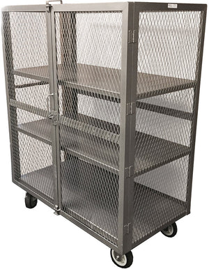 Winholt - 24″ x 60″ 3 Shelves Steel Security Cage With Two Adjustable Shelves - EC-3-2460-2ADJ