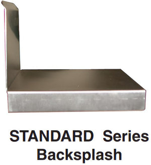 Winholt - 30" x 30" Standard Series 14 Gauge Stainless Steel Work Tables with Backsplash - DTB-3030-14