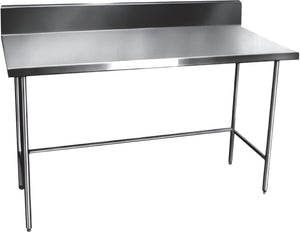 Winholt - 30" x 30" Standard Series 14 Gauge Stainless Steel Work Tables with Backsplash - DTB-3030-14