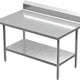 Winholt - 30" x 48" Stainless Steel Work Tables with 6” Height Backsplash and Mobile Unit with Casters - DTSBB-3048-MLC