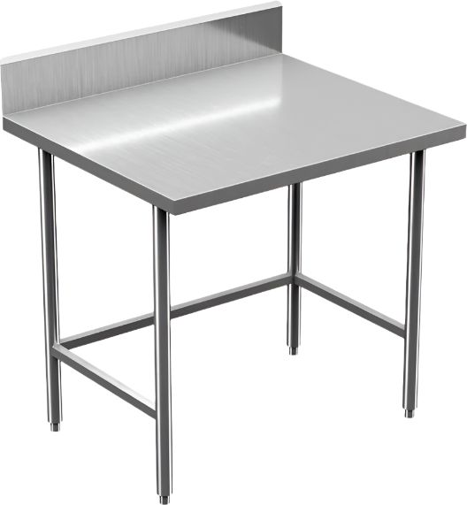 Winholt - 30" x 57" Standard Series Stainless Steel Work Tables with Backsplash - DTB-3057H36-MLC (Special Order 4-6 Weeks)