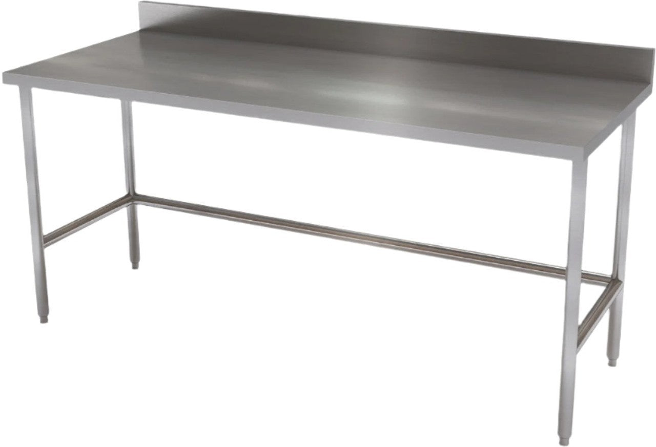 Winholt - 30" x 60" Work Table With 14/304 Stainless Steel Top with 6" Backsplash - DTBB-3060-14