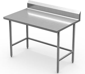 Winholt - 30" x 60" Work Table With 14/304 Stainless Steel Top with 6" Backsplash and Mobile Unit with Casters - DTBB-3060-14-MLC