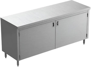 Winholt - 30" x 72" Flat Top Enclosed Base Table with no Door and Backsplash - STCT-3672H36