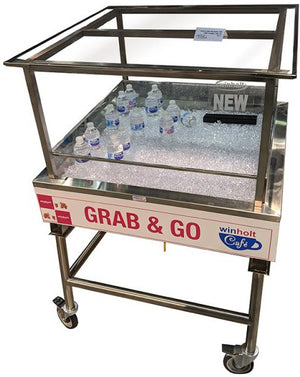 Winholt - 36" Insulated Display Table With Adjustable Height and Canopy - SSMIT-3636MLC-CAN-ADJ