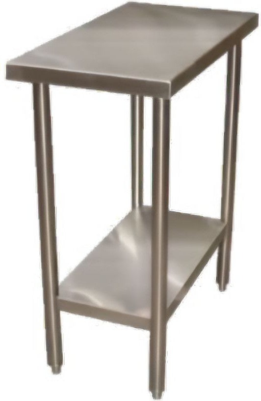 Winholt - 36" x 12" Filler Table Stainless Steel Finish Legs & Cross Bracing Work Table With Undershef - DTS-3612