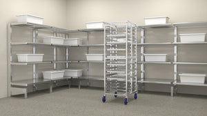 Winholt - 36" x 24" 3 Shelve Aluminum Solid Reinforced Shelf & Starter Kit - SCASS-2436-3-SU