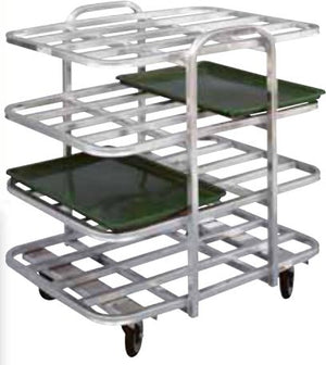 Winholt - 37" Aluminum Medium Duty Mobile Display Merchandiser With 6 Shelves - AVT-6-2637-PU