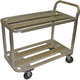 Winholt - 37" Aluminum Sani Stock Cart With Two Tubular Shelves - ALUC-2-2937-44H (Special Order 4-6 Weeks)