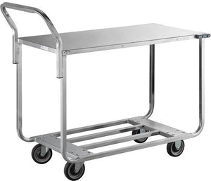 Winholt - 41" x 20" Two Shelf Stocking / Utility Cart with Bumpers and Handle - WX-1000KA-B-WM