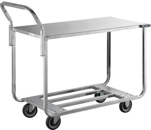 Winholt - 41" x 20" Two Shelf Stocking / Utility Cart with Bumpers and Handle - WX-1000KA-B-WM (Special Order 4-6 Weeks)