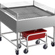 Winholt - 42" Stainless Steel Insulated Disply Table with Sneeze Guards & Lug Cart with Lug - SSMIT-4272-MLC-SNG-AL-L-1-KIT