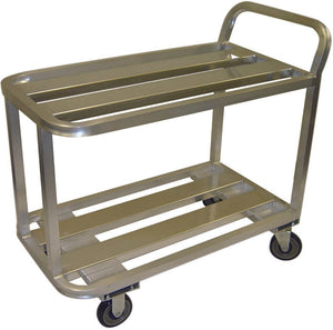 Winholt - 48" Aluminum Sani Stock Cart With Tubular Shelves - ALUC-2-2048-6W (Special Order 4-6 Weeks)