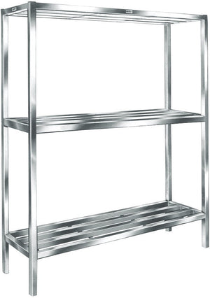 Winholt - 48" Mobile 3 Shelves Aluminum Tubular Shelving - ALMCS-48-320